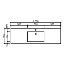 Grand Countertop with Single Integrated Basin